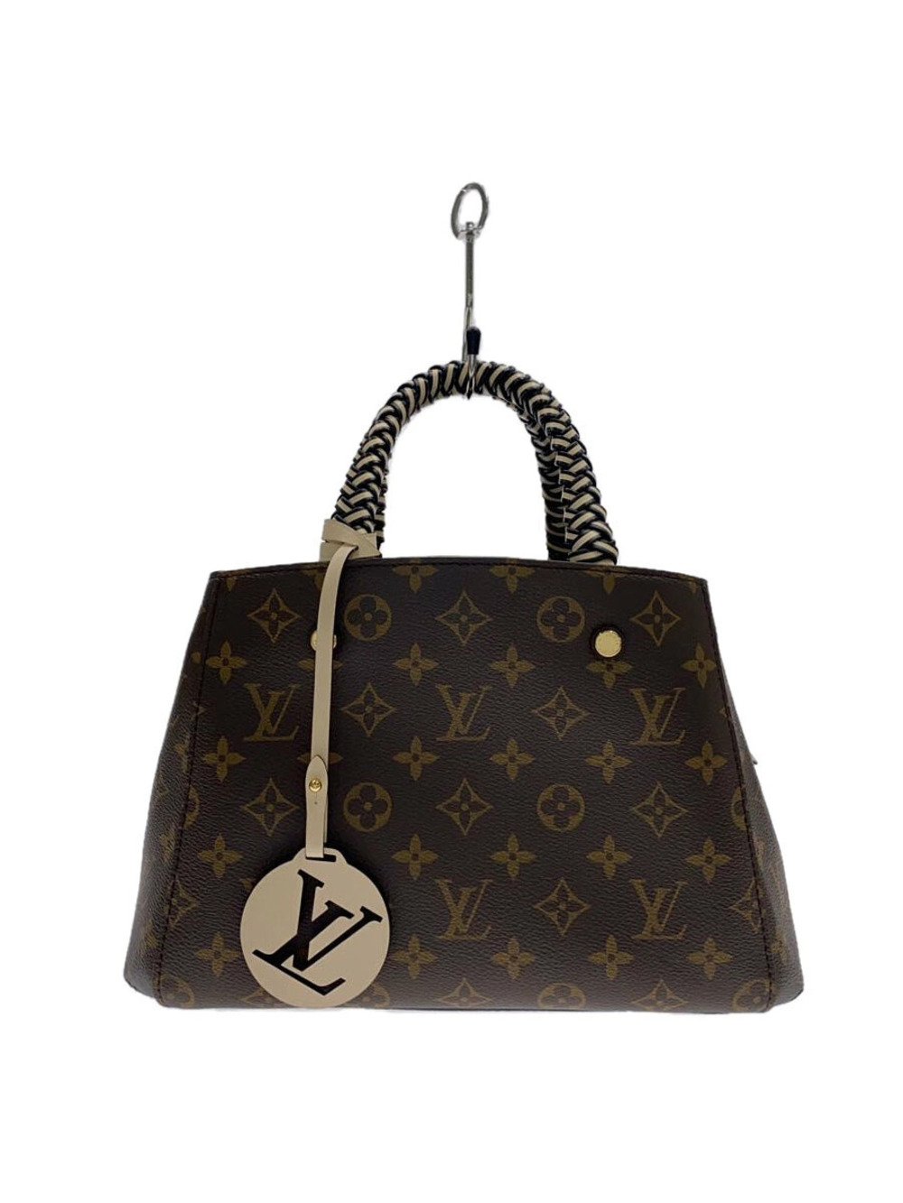 Louis Vuitton Monogram Braided Montaigne handbag brown canvas Cream